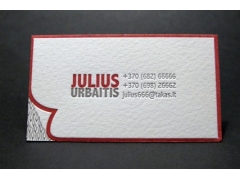  julius urbaitis 棉卡压凹名片 
