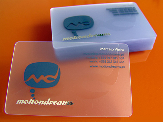 Post image for Motion Dreams’ Plastic Business Card