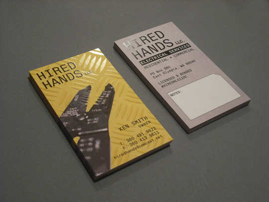 Post image for Hired Hands’ Textured Business Card