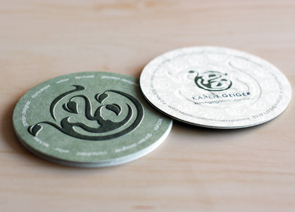 Karen Geiger Creates' Circular Business Card